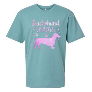 Funny Dachshund Mama For Dog Lovers Sueded Cloud Jersey T-Shirt