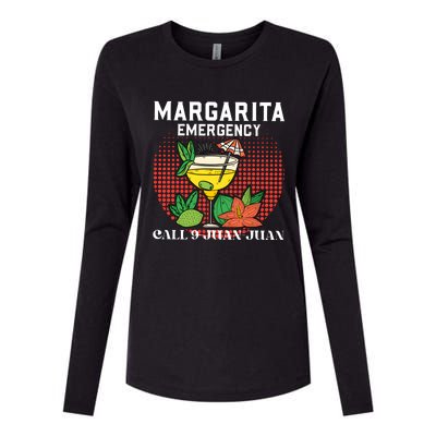 Funny Drinking Margarita Emergency Cinco De Mayo Womens Cotton Relaxed Long Sleeve T-Shirt