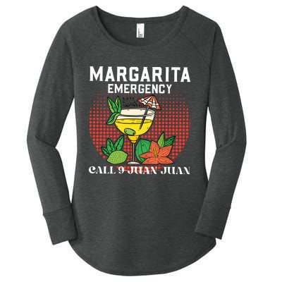 Funny Drinking Margarita Emergency Cinco De Mayo Women's Perfect Tri Tunic Long Sleeve Shirt