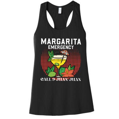 Funny Drinking Margarita Emergency Cinco De Mayo Women's Racerback Tank