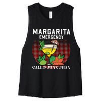 Funny Drinking Margarita Emergency Cinco De Mayo Women's Racerback Cropped Tank