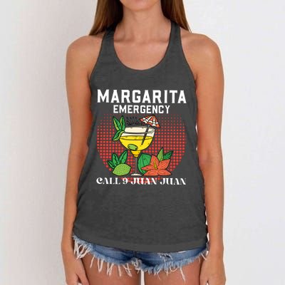 Funny Drinking Margarita Emergency Cinco De Mayo Women's Knotted Racerback Tank