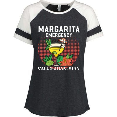 Funny Drinking Margarita Emergency Cinco De Mayo Enza Ladies Jersey Colorblock Tee