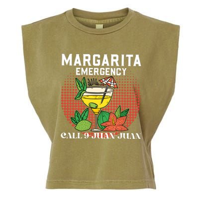 Funny Drinking Margarita Emergency Cinco De Mayo Garment-Dyed Women's Muscle Tee