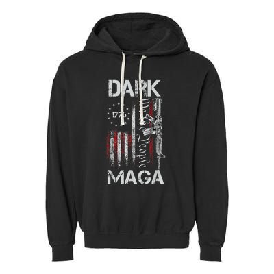 Funny Dark Maga 2024 Maga New! Dark Maga Garment-Dyed Fleece Hoodie