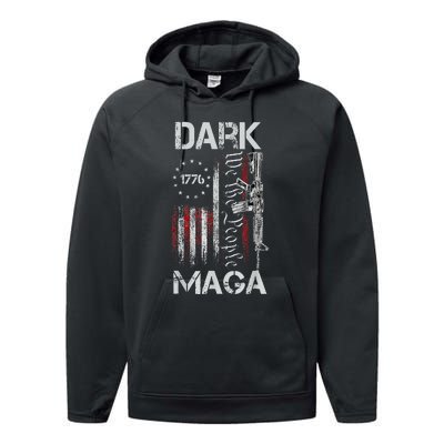 Funny Dark Maga 2024 Maga New! Dark Maga Performance Fleece Hoodie