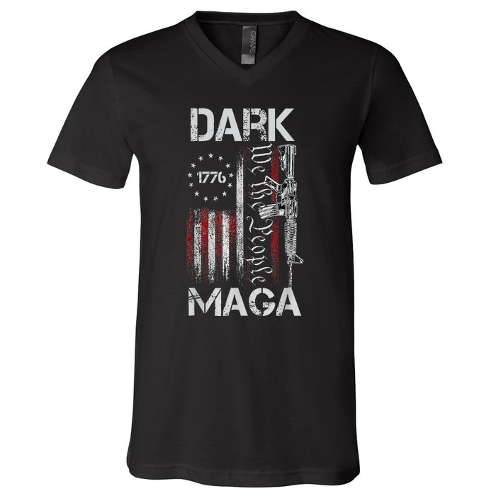 Funny Dark Maga 2024 Maga New! Dark Maga V-Neck T-Shirt