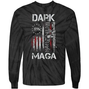 Funny Dark Maga 2024 Maga New! Dark Maga Tie-Dye Long Sleeve Shirt