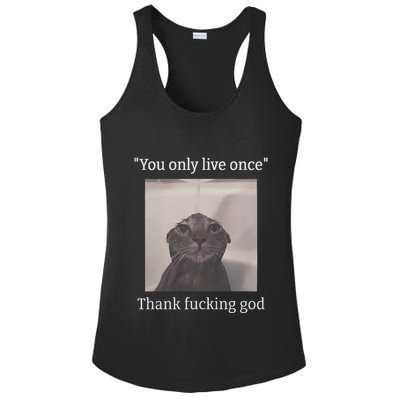 Funny Depressed Meme Cat Ladies PosiCharge Competitor Racerback Tank