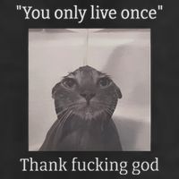Funny Depressed Meme Cat Golf Towel