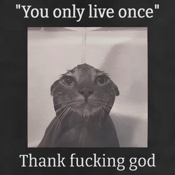 Funny Depressed Meme Cat Golf Towel
