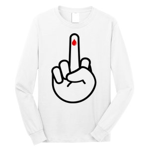 Funny Diabetes Middle Finger Long Sleeve Shirt