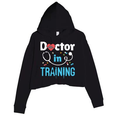 Future Doctor Medical School Medicine Doctor In Training Crop Fleece Hoodie