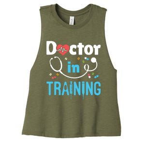 Future Doctor Medical School Medicine Doctor In Training Women's Racerback Cropped Tank