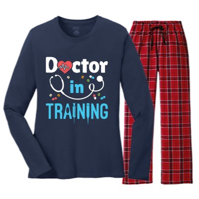 Future Doctor Medical School Medicine Doctor In Training Women's Long Sleeve Flannel Pajama Set 