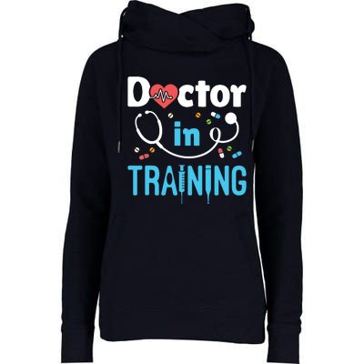 Future Doctor Medical School Medicine Doctor In Training Womens Funnel Neck Pullover Hood