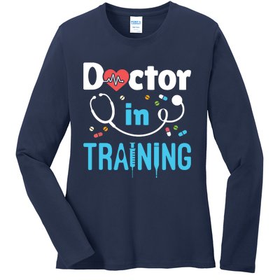 Future Doctor Medical School Medicine Doctor In Training Ladies Long Sleeve Shirt