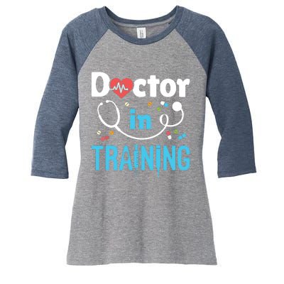 Future Doctor Medical School Medicine Doctor In Training Women's Tri-Blend 3/4-Sleeve Raglan Shirt