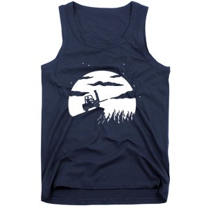 Forklift Driver Moon Background Funny ForkLift Truck Tank Top