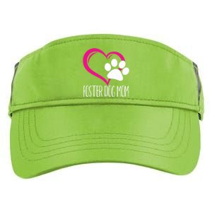 Foster Dog Mom Shirt Cute Dog Paw Heart Adult Drive Performance Visor