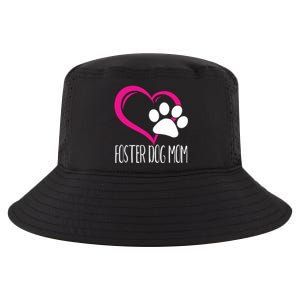 Foster Dog Mom Shirt Cute Dog Paw Heart Cool Comfort Performance Bucket Hat