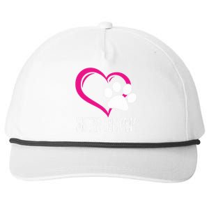 Foster Dog Mom Shirt Cute Dog Paw Heart Snapback Five-Panel Rope Hat