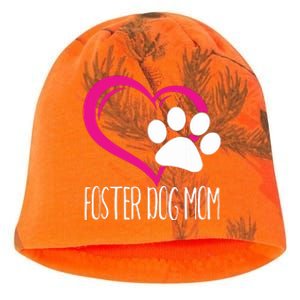 Foster Dog Mom Shirt Cute Dog Paw Heart Kati - Camo Knit Beanie