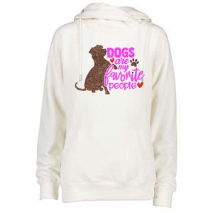 Funny Dog Mom Design Dogs Are My Favorite People Distressed Great Gift Womens Funnel Neck Pullover Hood