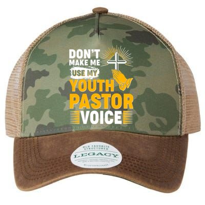 Funny Don't Make Me Use My Pastor Voice Legacy Tie Dye Trucker Hat