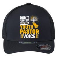 Funny Don't Make Me Use My Pastor Voice Flexfit Unipanel Trucker Cap