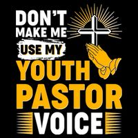Funny Don't Make Me Use My Pastor Voice Flat Bill Trucker Hat