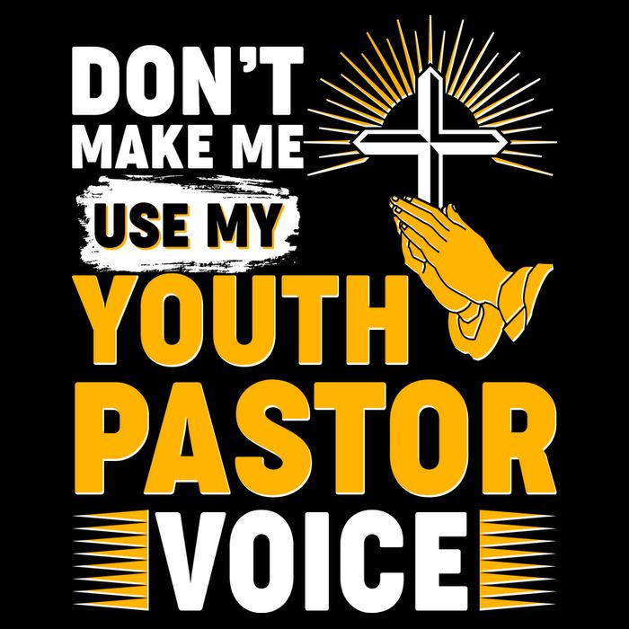 Funny Don't Make Me Use My Pastor Voice Flat Bill Trucker Hat
