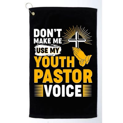 Funny Don't Make Me Use My Pastor Voice Golf Towel