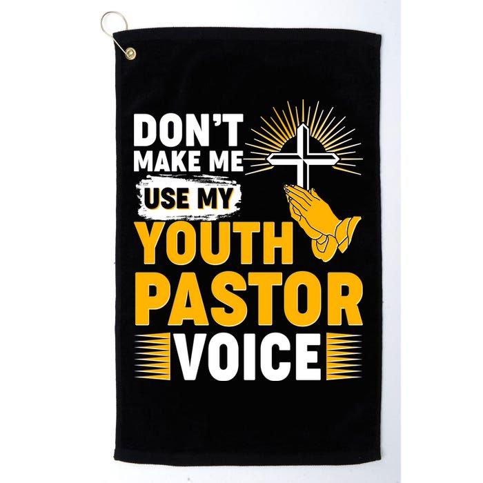 Funny Don't Make Me Use My Pastor Voice Golf Towel
