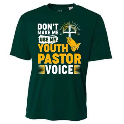 Funny Don't Make Me Use My Pastor Voice Cooling Performance Crew T-Shirt