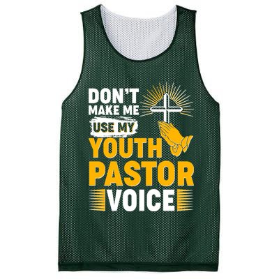 Funny Don't Make Me Use My Pastor Voice Mesh Reversible Basketball Jersey Tank