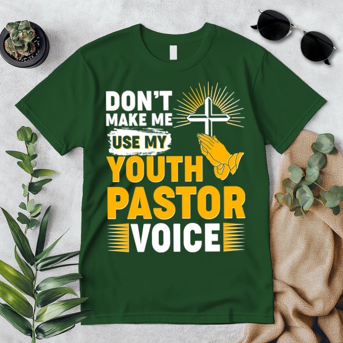 Funny Don't Make Me Use My Pastor Voice Premium T-Shirt