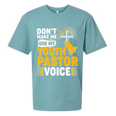 Funny Don't Make Me Use My Pastor Voice Sueded Cloud Jersey T-Shirt
