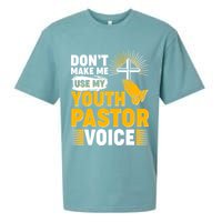 Funny Don't Make Me Use My Pastor Voice Sueded Cloud Jersey T-Shirt