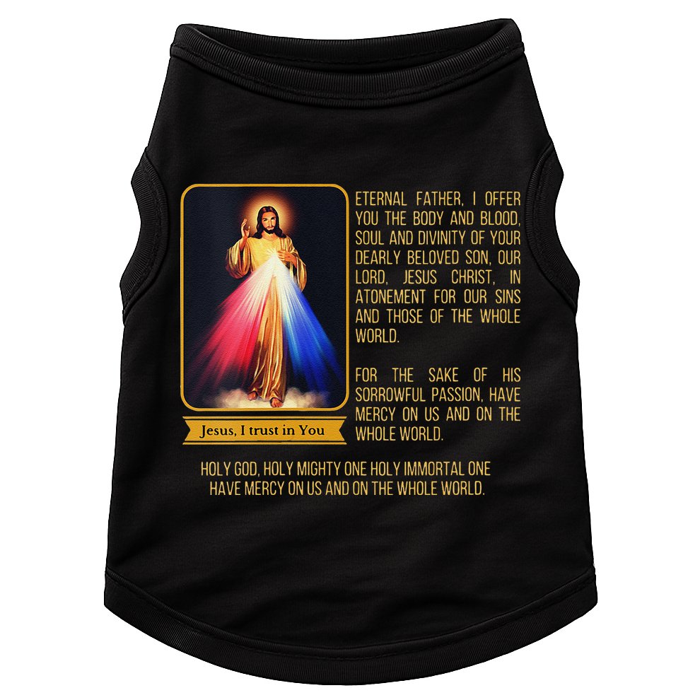 Funny Divine Mercy Jesus Image Chaplet Novena Prayer Catholic Doggie Tank