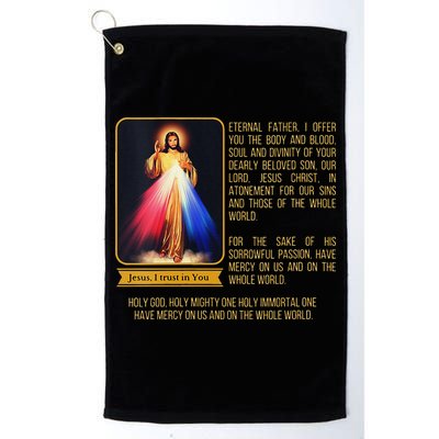 Funny Divine Mercy Jesus Image Chaplet Novena Prayer Catholic Golf Towel