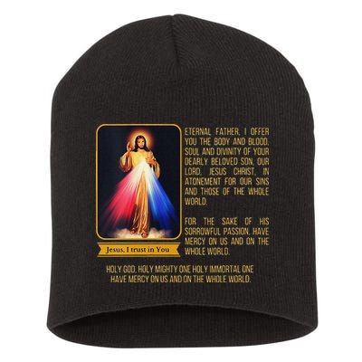 Funny Divine Mercy Jesus Image Chaplet Novena Prayer Catholic Short Acrylic Beanie