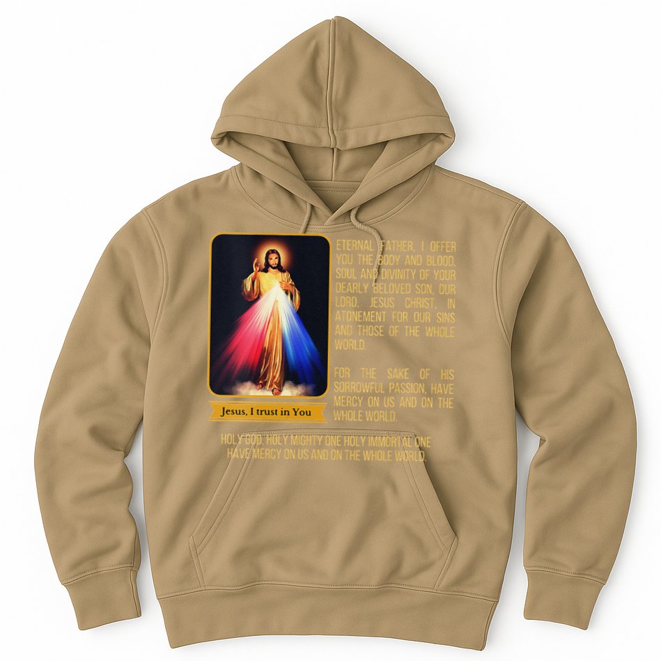 Funny Divine Mercy Jesus Image Chaplet Novena Prayer Catholic Hoodie