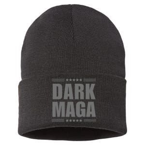 Funny Dark Maga 2024 Maga New! Dark Maga Sustainable Knit Beanie