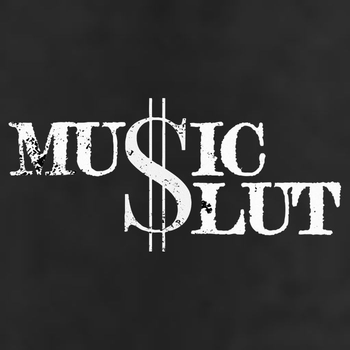 Funny Distressed Music Slut 7 Panel Mesh Trucker Snapback Hat