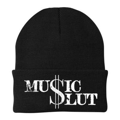 Funny Distressed Music Slut Beanie