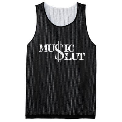 Funny Distressed Music Slut Mesh Reversible Basketball Jersey Tank