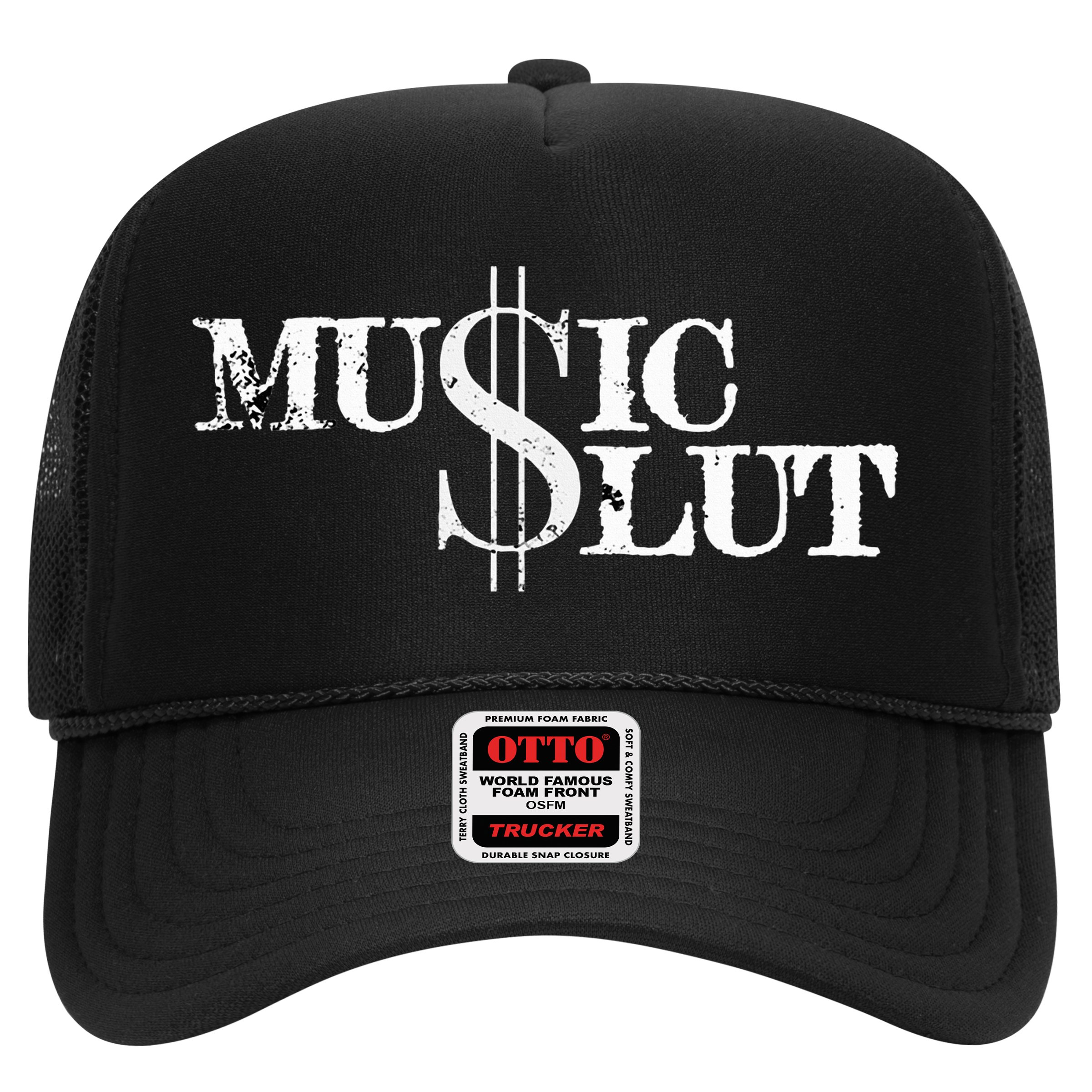 Funny Distressed Music Slut Hat