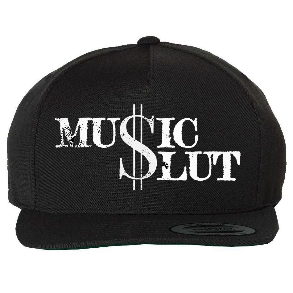 Funny Distressed Music Slut Wool Snapback Cap