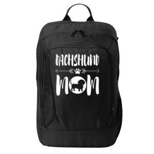 Funny Dachshund Mom Cute Dog Ironic Gift City Backpack